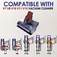 Tête de brosse d'aspiration des acariens compatible avec Dysons V7 V8 V10 V11V12 V15 Brosse d'aspirateur Tête de rechange pour cheveux