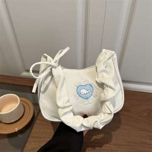 Bolso bandolera de mano plisado minimalista con bonito encaje para mujer - Product Image 5