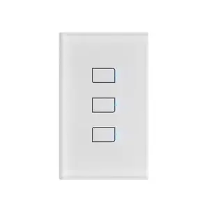 BroadLink-interruptor de luz TC2S US 1, 2, 3 entradas, Wi-Fi, Interruptor táctil de pared en vivo único