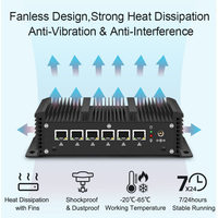 Dispositivo de Firewall Lte sin Ventilador con 6 Puertos LAN, Router PFsense Openwrt, Mini PC Barebone 5405U, Computadora Industrial