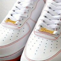 Haute qualité personnalisé personnalisé bricolage nom anglais logo titane acier chaussure boucle chaussure accessoires décoration