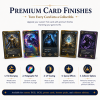 Jeu de cartes à collectionner anime personnalisé avec impression couleur intégrale, collection premium holographique, cartes de jeu en papier TCG avec emballage de vente au détail