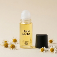 Vente en gros de flacons à bille en verre de 50 ml avec bouchon en PP, flacon à bille personnalisé avec logo pour huile corporelle, parfum, emballage cosmétique