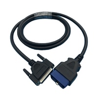 Cable D-Sub de 25 Pines Hembra a OBD2 de 16 Pines Macho, Arnés de Cableado de Diagnóstico para Camiones con Aislamiento de Goma para Máquinas Automotrices Electrónicas