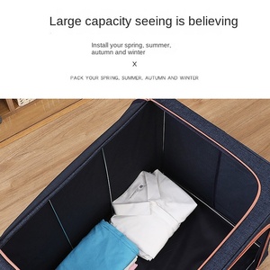 Caja <span class=keywords><strong>de</strong></span> Almacenamiento <span class=keywords><strong>de</strong></span> Ropa Plegable <span class=keywords><strong>de</strong></span> Tela con Marco <span class=keywords><strong>de</strong></span> Acero, Armario con Apertura Frontal, Gran Capacidad, Diseño Moderno para Cocina y Baño - Product Image 2