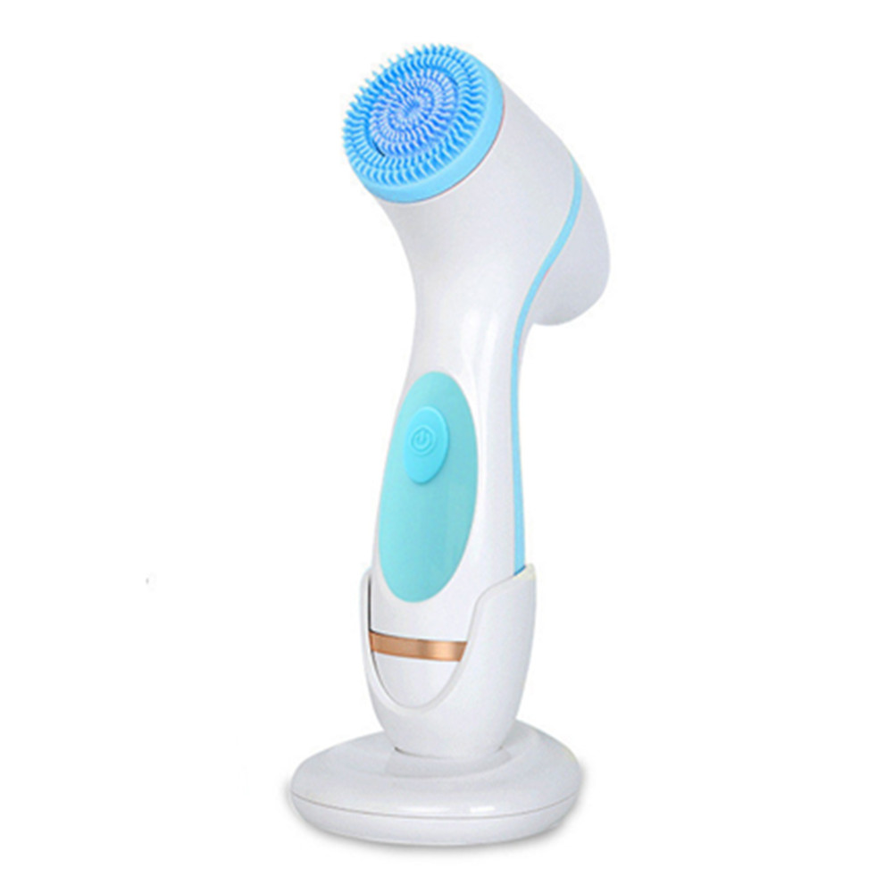 Brosse faciale bleue