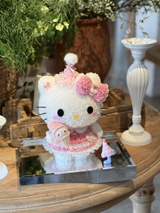 Nouveau produit arrivé : Voulez-vous déguster de la <span class=keywords><strong>crème</strong></span> glacée avec le chaton ? Boîte à fleurs <span class=keywords><strong>éternelle</strong></span>s avec un chaton mignon. - Product Image 4