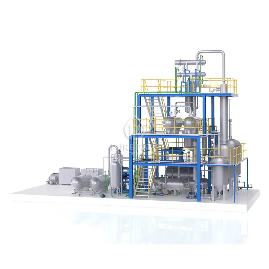 2022 Hot Sales Gebruikt Motorolie Raffinage Machine Distillatie Auto Olieraffinaderij Plant In China