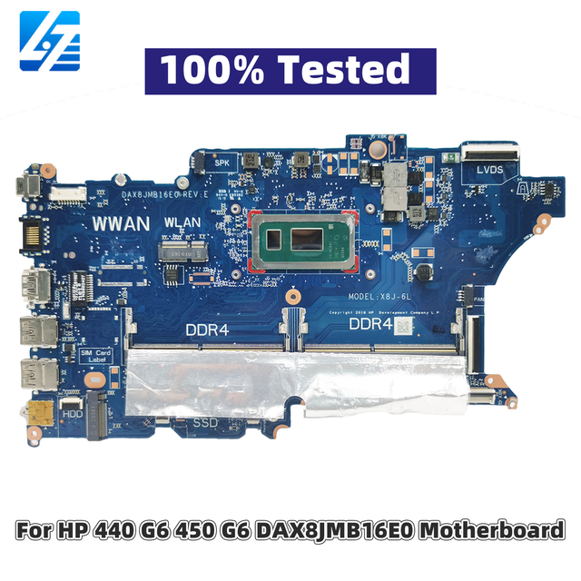 DAX8JMB16E0 for HP ProBook 440 G6 450 G6 Laptop Motherboard With I3 I5 I7 CPU DDR4 L44884-601 L44885-601 100% Fully Tested