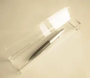 Caja de acrílico transparente para bolígrafos, soporte para bolígrafos de recuerdo