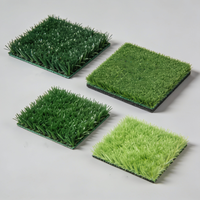 Gazon synthétique tricoté sans remplissage OEM à haute durabilité pour terrains de football et aménagements paysagers