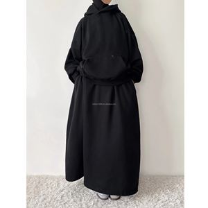 OEM High Quality 2-Piece Set For Muslim Women Casual Loose Fit Sweat + Skirt Full Cover Oversized Relaxed Fit Autumn Season - Product Image 6