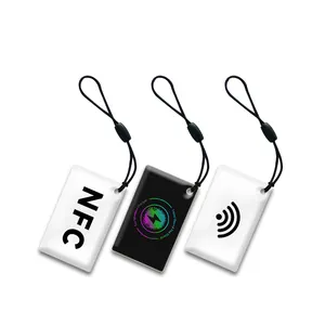 RZX 사용자 정의 인쇄 50*30mm 프로그래밍 가능 13.56mhz RFID NFC 에폭시 키 태그 스마트 카드