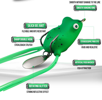 11 pièces 16 pièces Mini leurre de pêche grenouille souple ensemble 2.5cm 3cm Topwater grenouille leurres Kits PVC appât artificiel pour rivière et lac