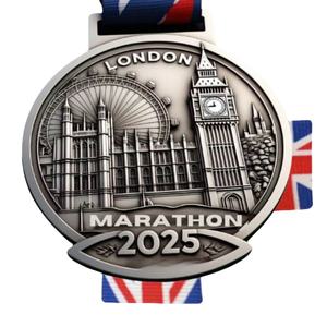15 Jahre Fabrik Custom Zink legierung Metall Sport 2025 London Marathon Medaille - Product Image 1