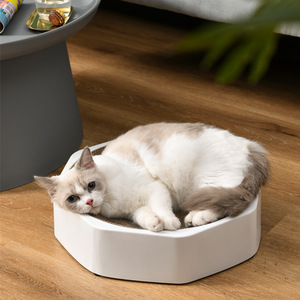 Octagonal <b>Cat</b> <b>Scratching</b> <b>Board</b> Wear-Resistant Corrugated Cardboard <b>Cat</b> Bed White Gray Replacement <b>Cat</b> Paw <b>Board</b> - Product Image 2