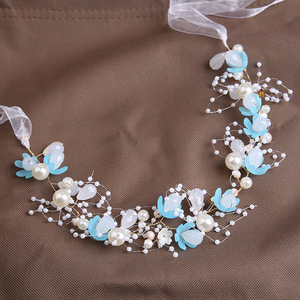 Diadème de princesse en fleurs faites à la main, couleur féerique, pour filles et femmes, couronne de mariage, bandeau de marié<span class=keywords><strong>e</strong></span>, accessoires pour cheveux, diadèmes - Product Image 5