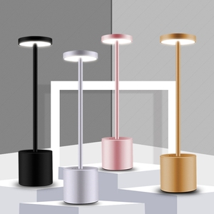 Modern Nordic Minimalist Cordless USB Rechargeable Touch <b>LED</b> 3W Warm White Dimmable Metal Table <b>Night</b> <b>Lights</b> for Living Room - Product Image 4