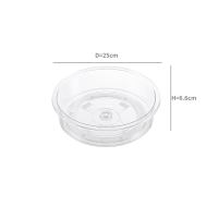 Plateau tournant en plastique PET pour armoire, garde-manger, réfrigérateur, rangement alimentaire, épices et condiments