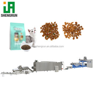 Ligne de production d'aliments pour animaux de compagnie de qualité supérieure, équipement industriel de transformation d'aliments pour animaux à double vis, usine d'aliments pour animaux de qualité supérieure - Product Image 1