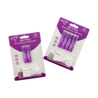 Pilas Recargables AAA de 1.5V de Litio con Puerto de Carga Tipo C de 500mWh para Relojes, Relojes de Pared, Radios y Electrónica del Hogar