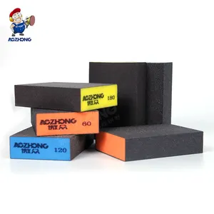 Grinding Sponge Sand Block 180 Grit Reusable Abrasives Sanding Sponge Abrasives Foam Block for Pot Pan Kitchen Cleaning Brush Ru