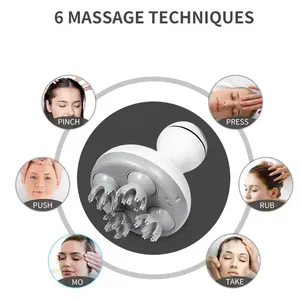 Hot Selling Automatic <strong>Hand</strong> <strong>Held</strong> Easy Use Deep Tissue Kneading Vibrating Scalp <strong>Massager</strong> Electric Silicone Head <strong>Massager</strong> - Product Image 4