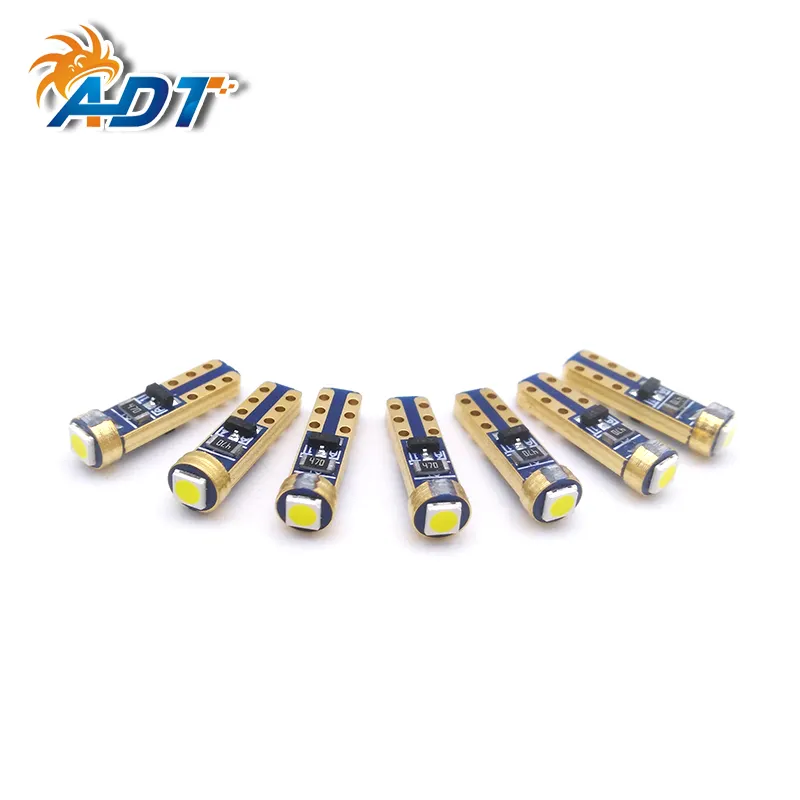 ADT Đèn Bảng Điều Khiển Xe Hơi Bóng Đèn LED Ô Tô 5050SMD Đèn Led T5 Màu Trắng Xanh Dương Đỏ Vàng Xanh Lá Cây 12V