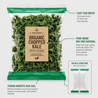Sac d'emballage auto-scellant anti-buée sans BPA pour légumes et fruits frais, pochette transparente personnalisée avec fermeture adhésive