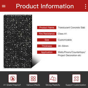 Écologique 10mm-50mm d'épaisseur ciel étoilé couleur béton fibre optique panneau de ciment bâtiment intérieur murs extérieurs fibre ciment - Product Image 6