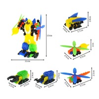 Juguete de Insectos Transformables 5 en 1 al por Mayor, Juguete de Insectos Robóticos para Ensamblar, Juguete Educativo STEM de Construcción para Niños