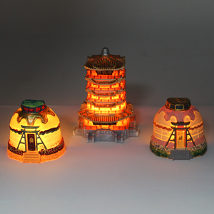 Aimants de réfrigérateur 3D LED en résine Art <span class=keywords><strong>D</strong></span>éco de haute qualité, Tour Jaune Grue, Souvenir touristique - Product Image 4