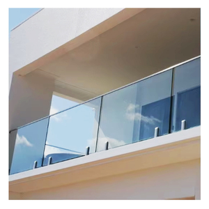 Foshan <span class=keywords><strong>Europe</strong></span> Moderne Easy-DIY S.S316/304 Rampe en verre 12mm Verre trempé simple avec rampe en verre standard CE - Product Image 1