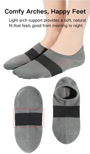Chaussettes invisibles pour hommes et femmes - Coupe basse avec grip antidérapant - Chaussettes invisibles pour chaussures <span class=keywords><strong>Oxford</strong></span> et baskets - Product Image 5