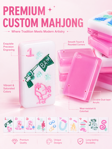 Obsesionado con este juego de Mahjong americano: Dreamy Cowgirl – Fichas, tapete y bolsa de transporte. - Product Image 2