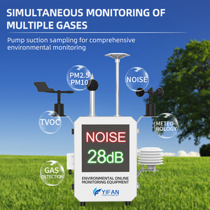 स्वचालित मौसम पर्यावरण मॉनिटर शोर हवा की गति और दिशा pm2.5 pm10 तापमान और आर्द्रता - Product Image 2