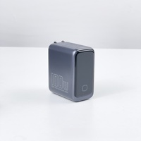 Cargador de Pared GaN de 100W con Pantalla TFT Inteligente, Enchufe Plegable, 2 Puertos Tipo C + USB, Carga Rápida de Protocolo Completo, Adaptador OTP de 30W
