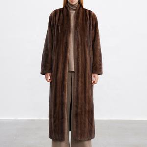 Abrigo Largo de Piel Sintética Ecológica para Mujer Boying - Parka Tejida con Cuello en V (Inspirado en Visón Genuino) Abrigo de Piel Sintética - Product Image 2