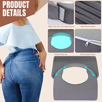 Coussin de soutien post-chirurgical en mousse haute densité à taille ajustable pour la récupération après une chirurgie de lifting fessier brésilien (BBL)