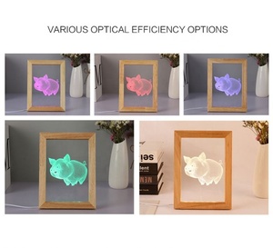 Lámpara de ilusión 3D de madera, marco de fotos personalizado, luz nocturna <span class=keywords><strong>para</strong></span> marco de fotos de madera personalizado - Product Image 6