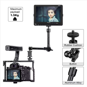 Bras magique articulé de <span class=keywords><strong>11</strong></span> pouces à friction et grande pince réglable pour écran LCD, éclairage vidéo LED - Product Image 4