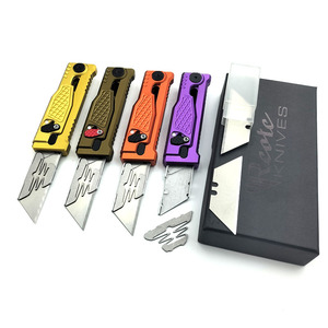 Nouveau couteau utilitaire Reggie <span class=keywords><strong>Gravity</strong></span> T6 manche en aluminium couteau pliant à lame remplaçable Portable - Product Image 1