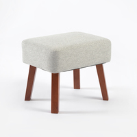 Fauteuil à bascule moderne en tissu TEFFUL avec structure en bois massif gris - Pour bébés et enfants, chambre d'hôtel et salon