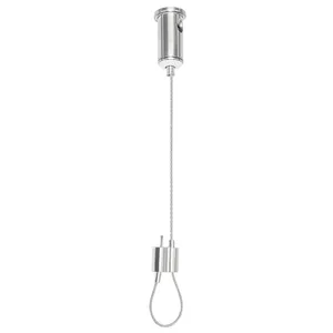 Customized High Quality Adjustable stainless steel wire rope ceiling suspension hanging kits lamp with fitting