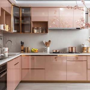 Armarios de cocina modernos personalizados de China, muebles para el hogar en madera fabricados por el fabricante de armarios de cocina - Product Image 3