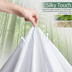 Bán Buôn 100% Sợi Tre Dệt Thân Thiện Với Môi Tấm Ga Giường Đặt Gối 300TC Chủ Đề Đếm Bộ Đồ Giường Nhà - Product Image 4