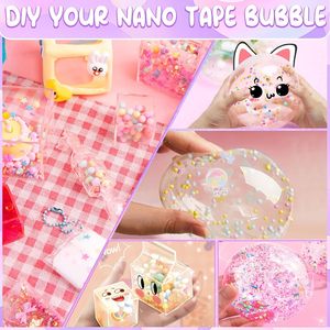 Kit de Création Artistique DIY pour Enfants : Jouets Sensoriels Personnalisables, Kit de Ruban Nano Squishy et de Bulles avec Boîte - Product Image 3