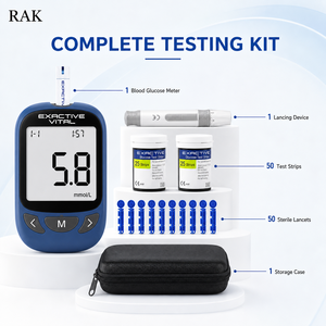 Wholesale <strong>EXACTIVE</strong> <strong>VITAL</strong> Blood Sugar Testing Machine Diabetic Test Kit With Test Strips Ready Stock for Africa India Retailers - Product Image 2