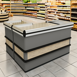 Modèle intégré petite pente <span class=keywords><strong>hypermarché</strong></span> caissier caisse caisse table supermarché caissier caisse comptoir - Product Image 3