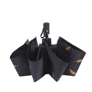 Fully <b>Automatic</b> Folding Golf Straight <b>Umbrella</b> Pongee Fabric Lightweight Compact Travel Durable Weatherproof Rain Gear for - Product Image 1